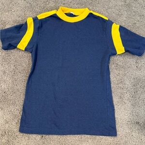 Navy and Yellow Vintage Ringer Tee